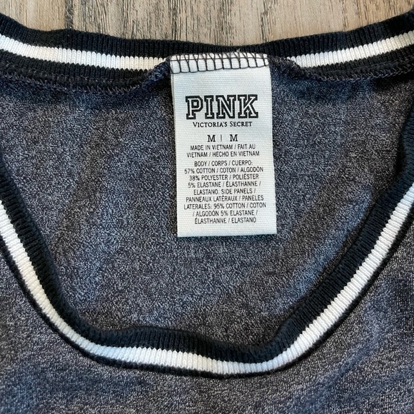 Victoria’s Secret PINK Charcoal Logo Tank Dress, size medium. - Picture 3 of 8